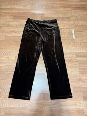 Women's Black Velvet Boot Cut Pants